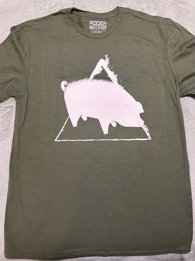 Roger Waters 'This Is Not A Drill' Tour Official Graphic Tee Olive Green, Large